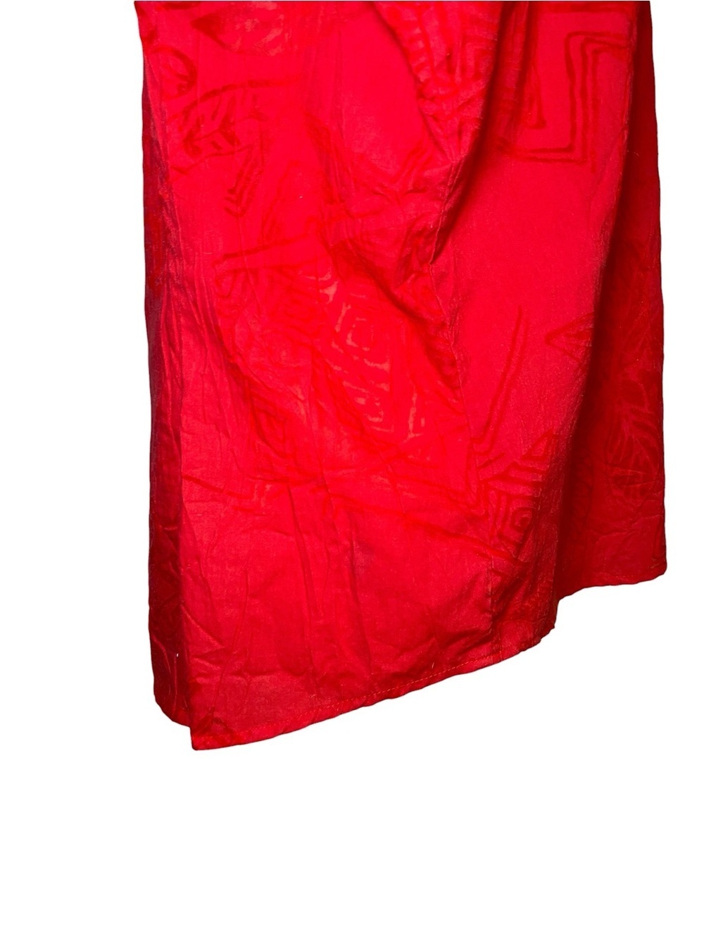 Kim Rogers Vintage Y2K Red Crinkle Texture Button Front Collared Blouse - Picture 7 of 12